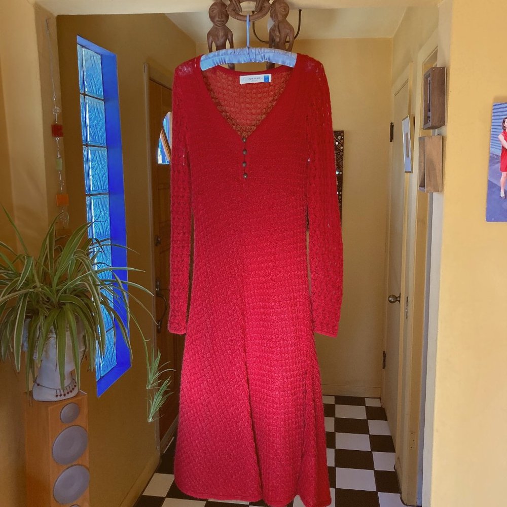 red dress ANTHROPOLOGIE  SPARROW SIZE M